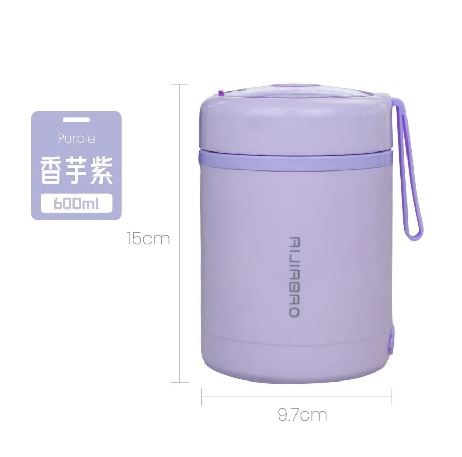 600ml USB Electric Heated Lunch Box – Stainless Steel Food Warmer with Constant Temperature Insulation, 5V/12V/24V