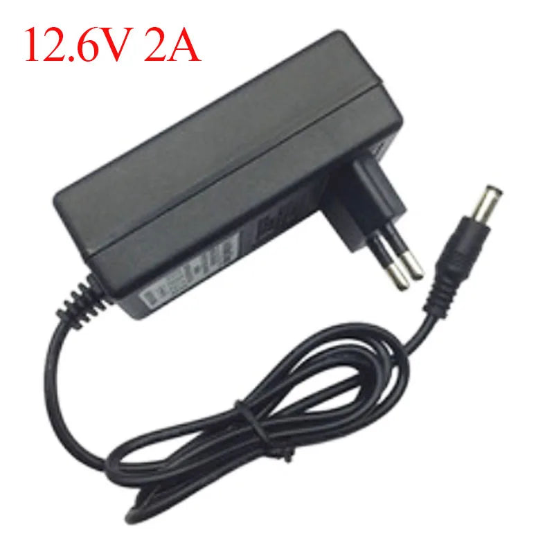 18650 Lithium Battery Charger – 12.6V 2A & 21V 1A for Screwdriver & Wrench Battery Packs (DC 5.5mm)