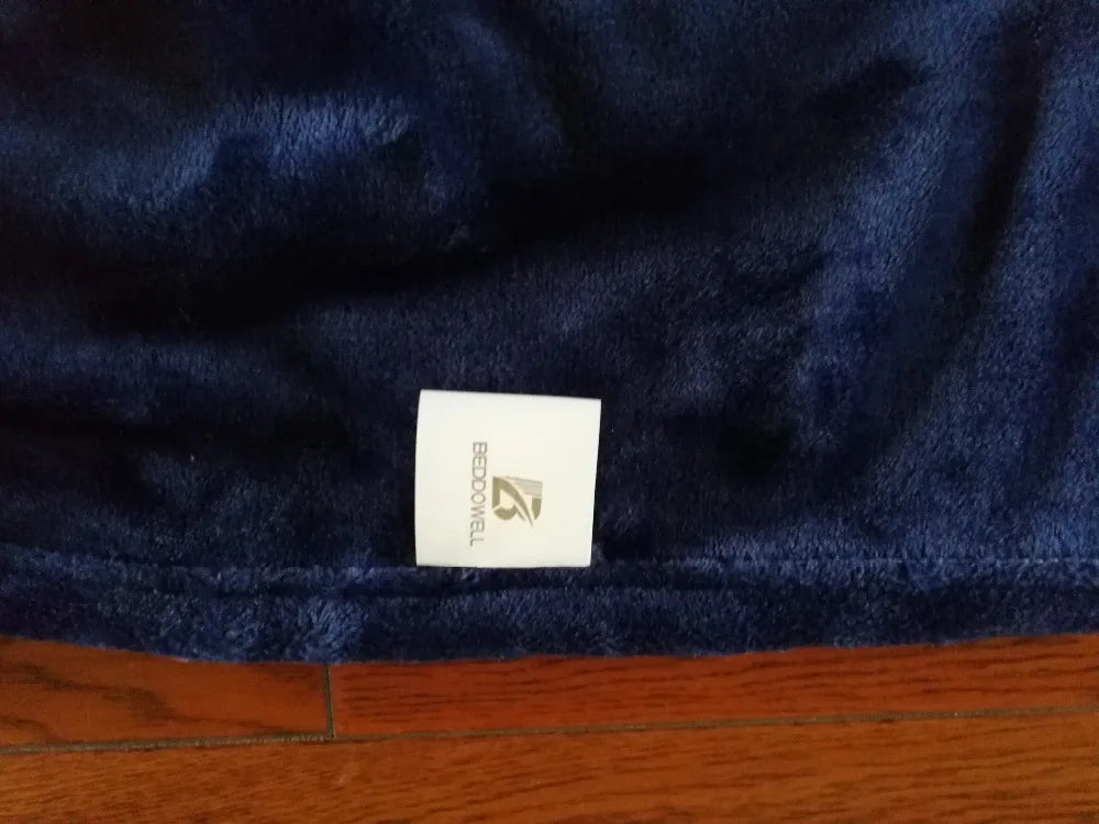 Coral Fleece Flannel Blanket – Solid Blue & Pink Soft Warm Bedspread & Sofa Cover