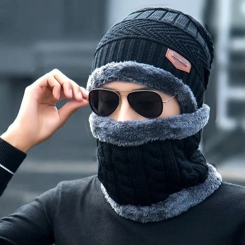 Men's Winter Hat, Neck Warmer and Touchscreen Glove Set