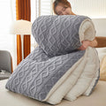 Thick Fleece Bed Blanket – Faux Lamb Plush Comfort
