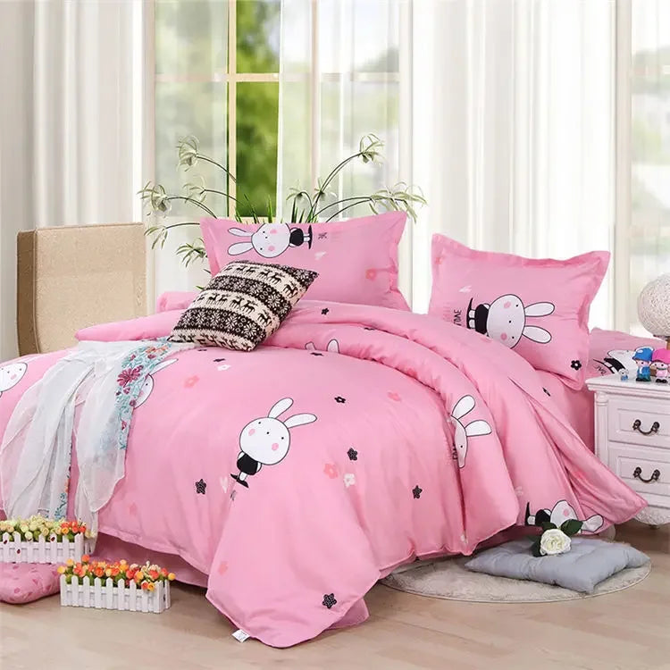 Plaid Print Duvet Cover – Lightweight Polyester-Cotton Bedding Bag, 24 Colors & 3 Sizes