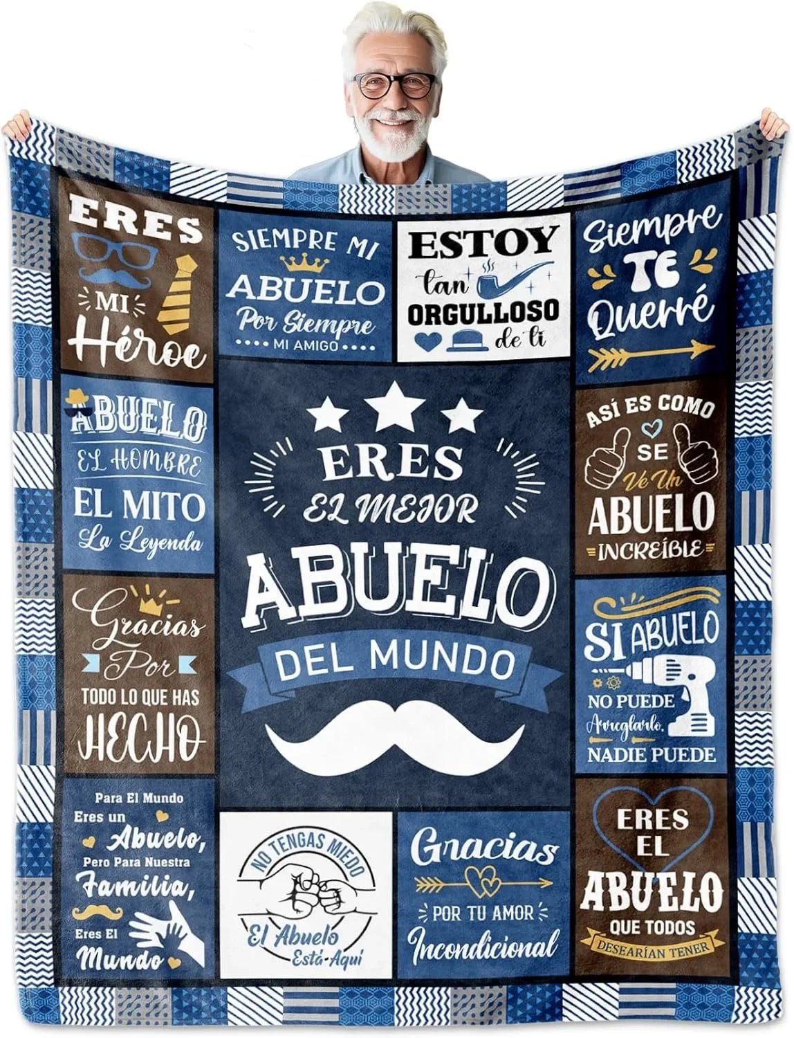 Family Gift Throw Blanket – Soft Warm Personalized Gift for Dad, Mom, Grandparents & Family