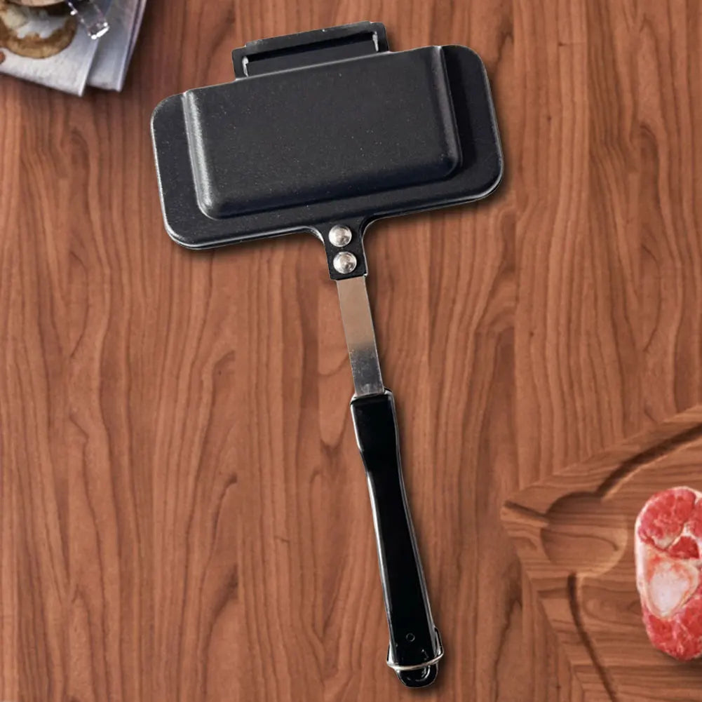 Non-Stick Double-Sided Grill Pan – Waffle, Pancake, BBQ, Hot Dog & Sandwich Fry Pan, Aluminum Alloy