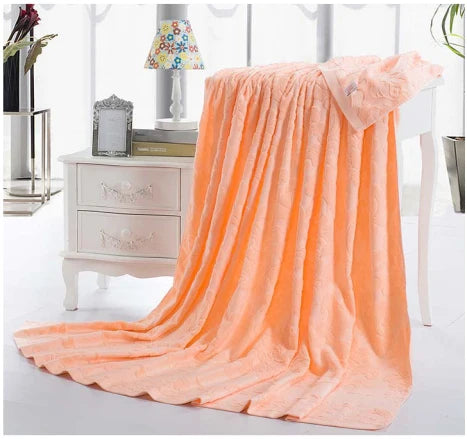 Summer Blanket for Beds | 100% Cotton Solid Color Towel Blanket, Twin, Full & Queen Size Bedspread