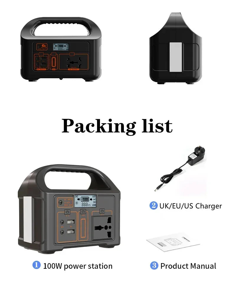 300W Portable Power Station, 230Wh LiFePO4, 220V