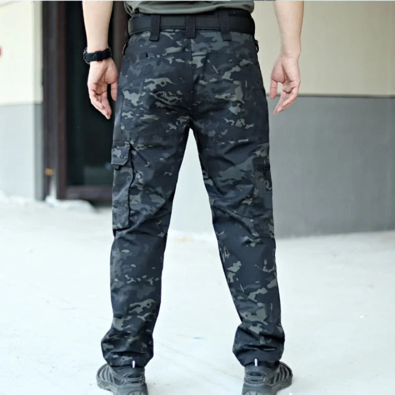 Men's Tactical Waterproof Multi-Pocket Cargo Pants — Durable Outdoor Work Trousers