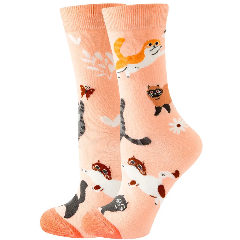 Women's Animal Print Socks – Cotton-Blend Crew