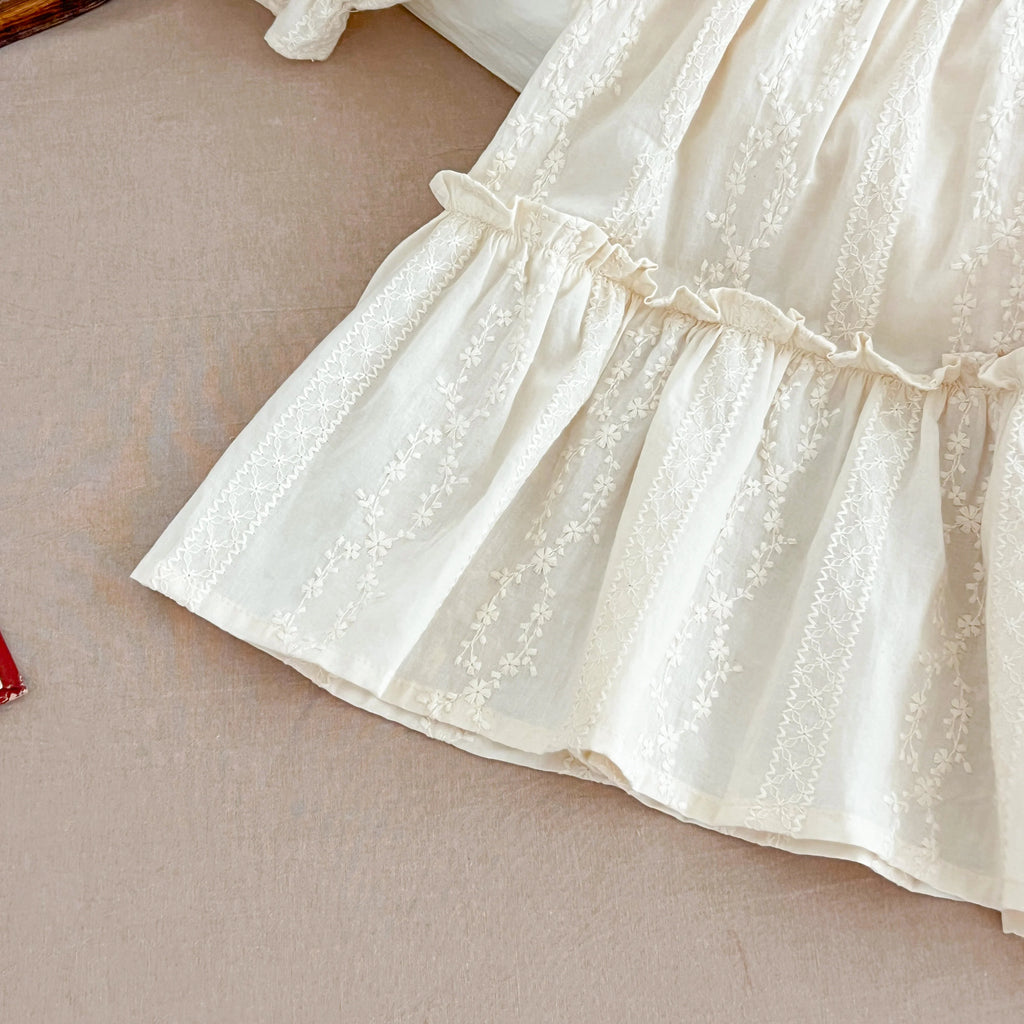 Ruffle Trim Lace Collar Baby Girls Dress — Sweet Princess Party Dress
