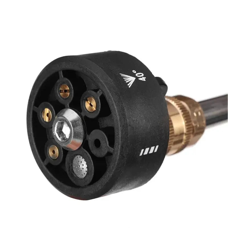 6-in-1 Universal Pressure Washer Nozzle – 1/4" Quick Connect, 200 Bar, Multi-Angle