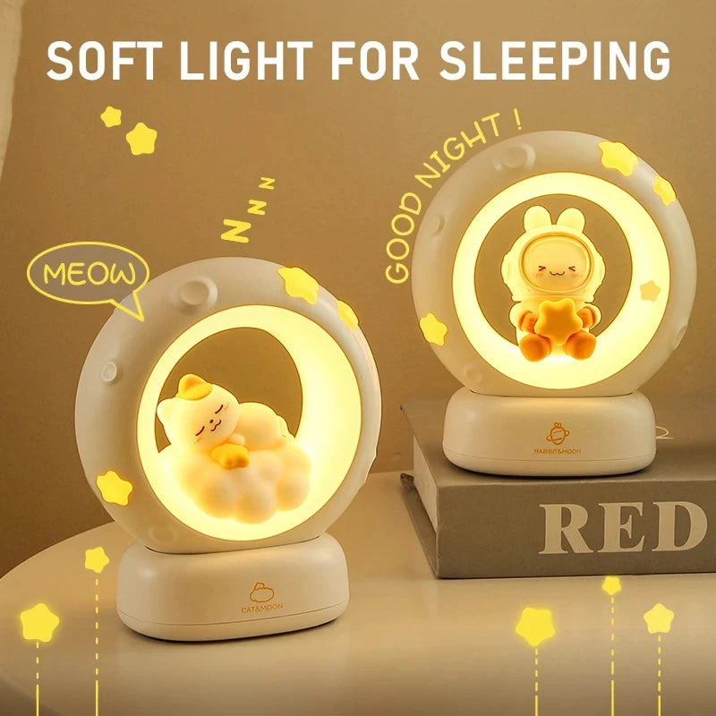 Animal Touch Night Light – Cat, Panda & Rabbit