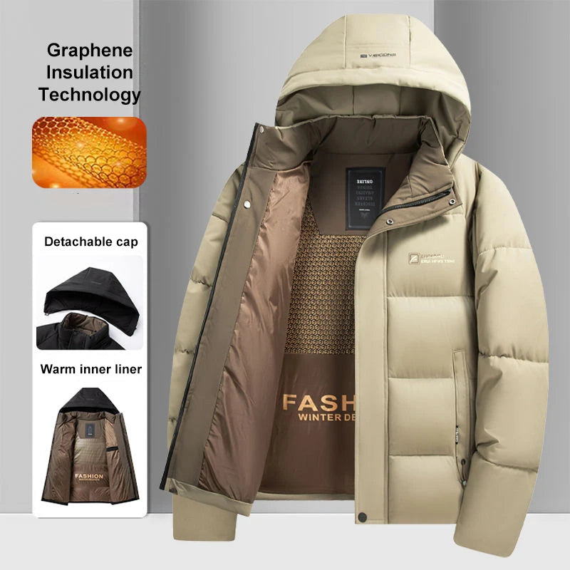 Men's Graphene Windproof Hooded Jacket — Lightweight Technical Outer Shell