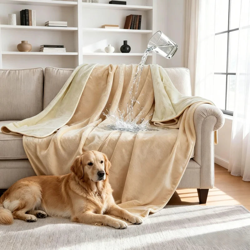 Waterproof Throw Blanket – Reversible Bed & Sofa Cover