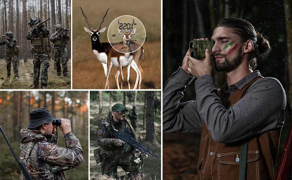 MiLESEEY PF2E Laser Rangefinder — 600m, 7° Field of View, BOW Mode, Rain & Fog Mode, Hunting
