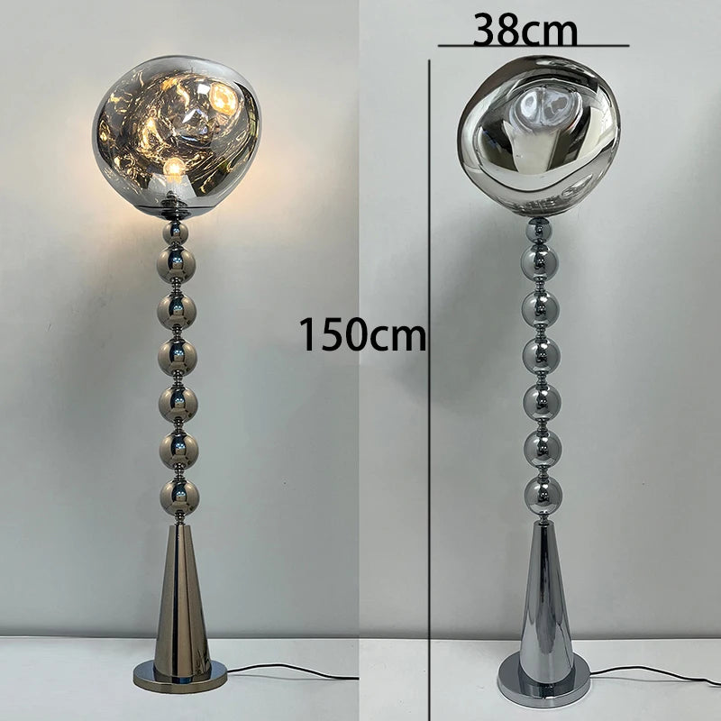LED Floor Lamp – 150 cm Black or Silver