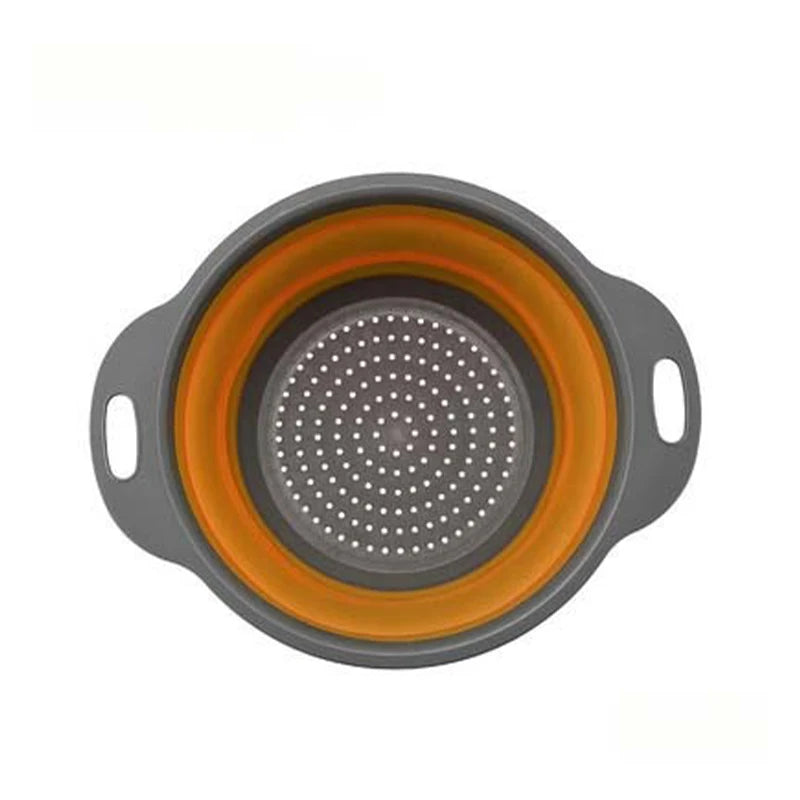 Foldable Silicone Colander Drain Basket — Collapsible