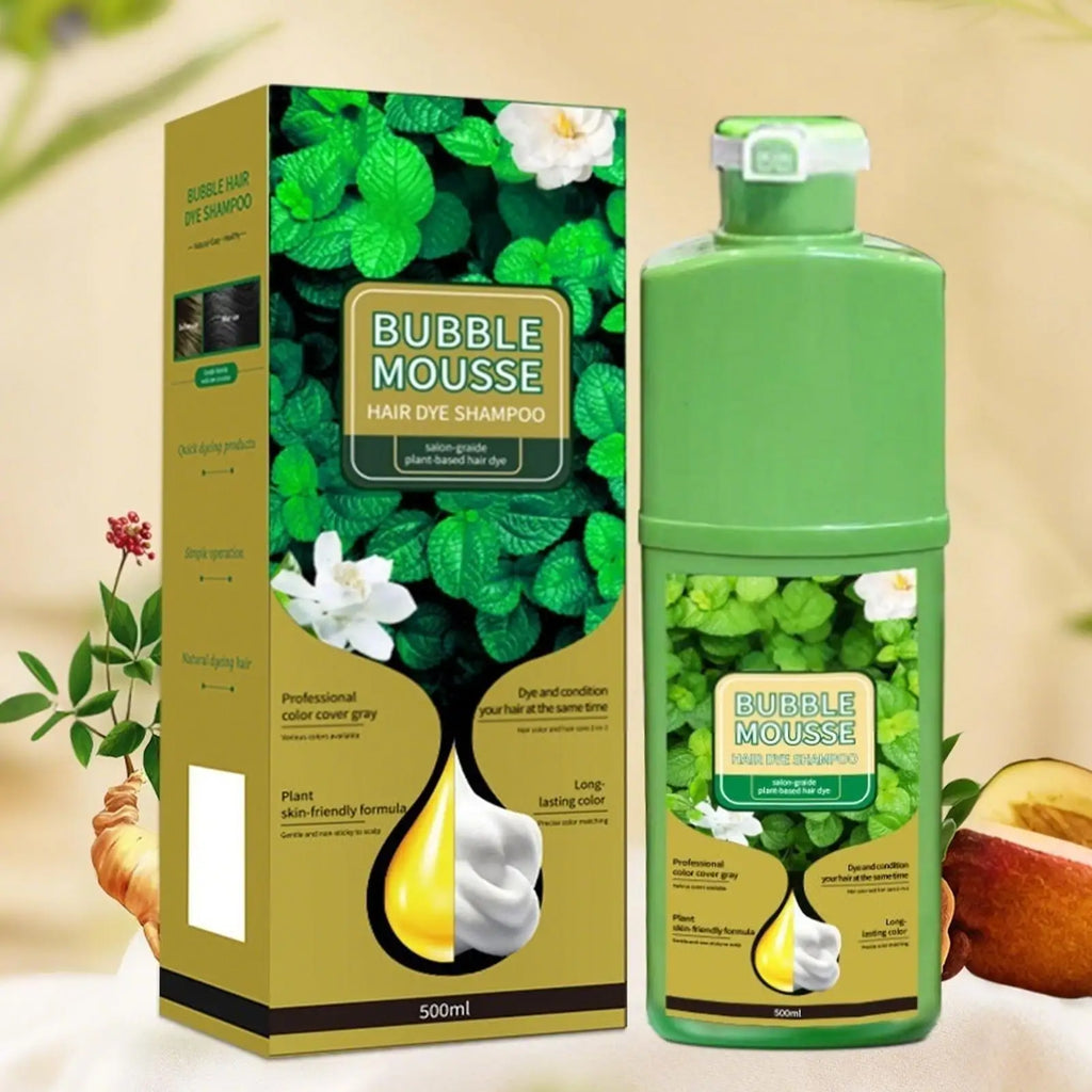 Natural Plant Herbal Hair Dye Shampoo 5 Minutes Change Hair Color Non-irritating Repairs Gray White Hair Care Products Women Men