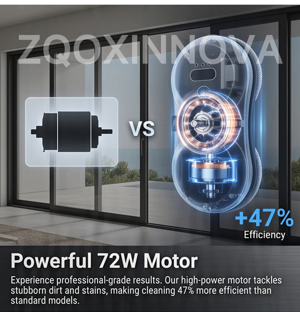 UPS Robot Window Cleaner — Smart Auto Glass Washing Robot with Remote Control & UPS Safety System