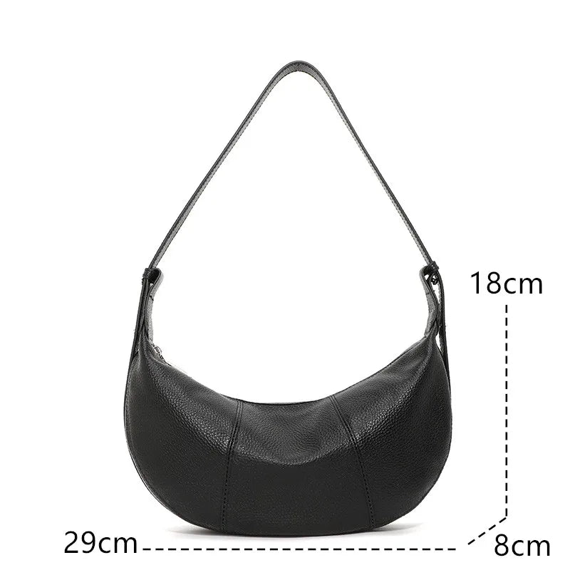 badiman 100% Genuine Cowhide Leather Tote Shoulder Crossbody Bag – Vintage Rivet Sequin Commuter Handbag for Women