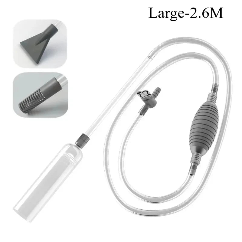 Aquarium Siphon Vacuum Cleaner Tool Set – Fish Tank Gravel & Sand Cleaning with Extension Tube