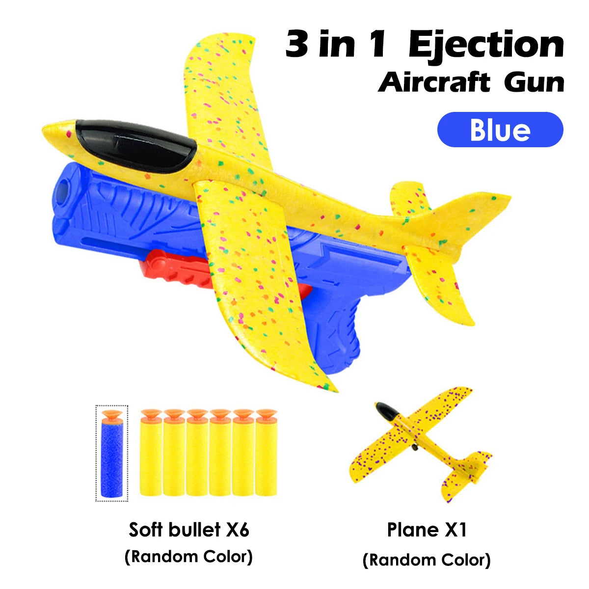 Kids Foam Aircraft Launcher — 10M Catapult Glider Plane Toy for Outdoor Play