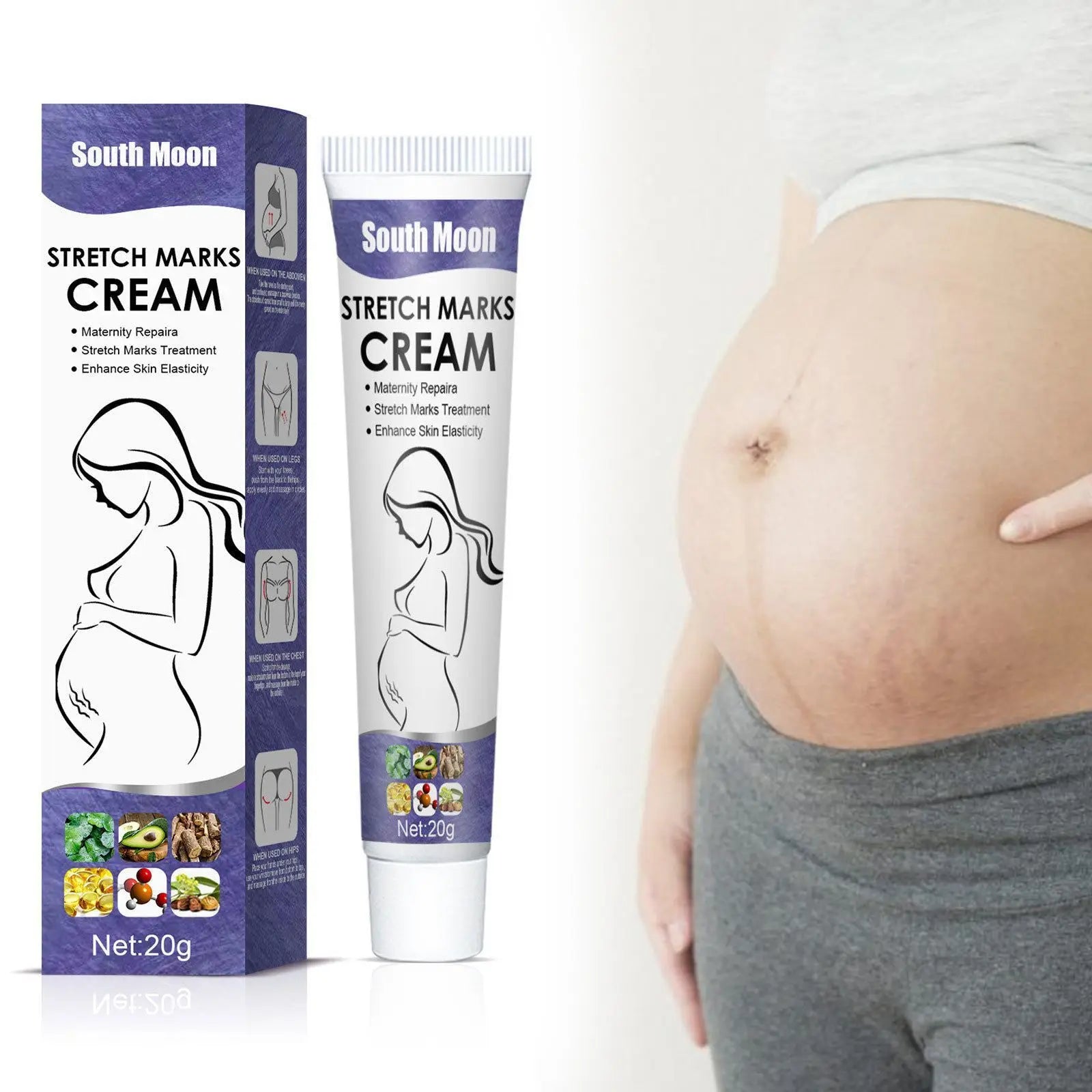 Stretch Marks Permanent Removal Cream — Maternity Repair, Anti-Wrinkle & Firming Skin Care 20g