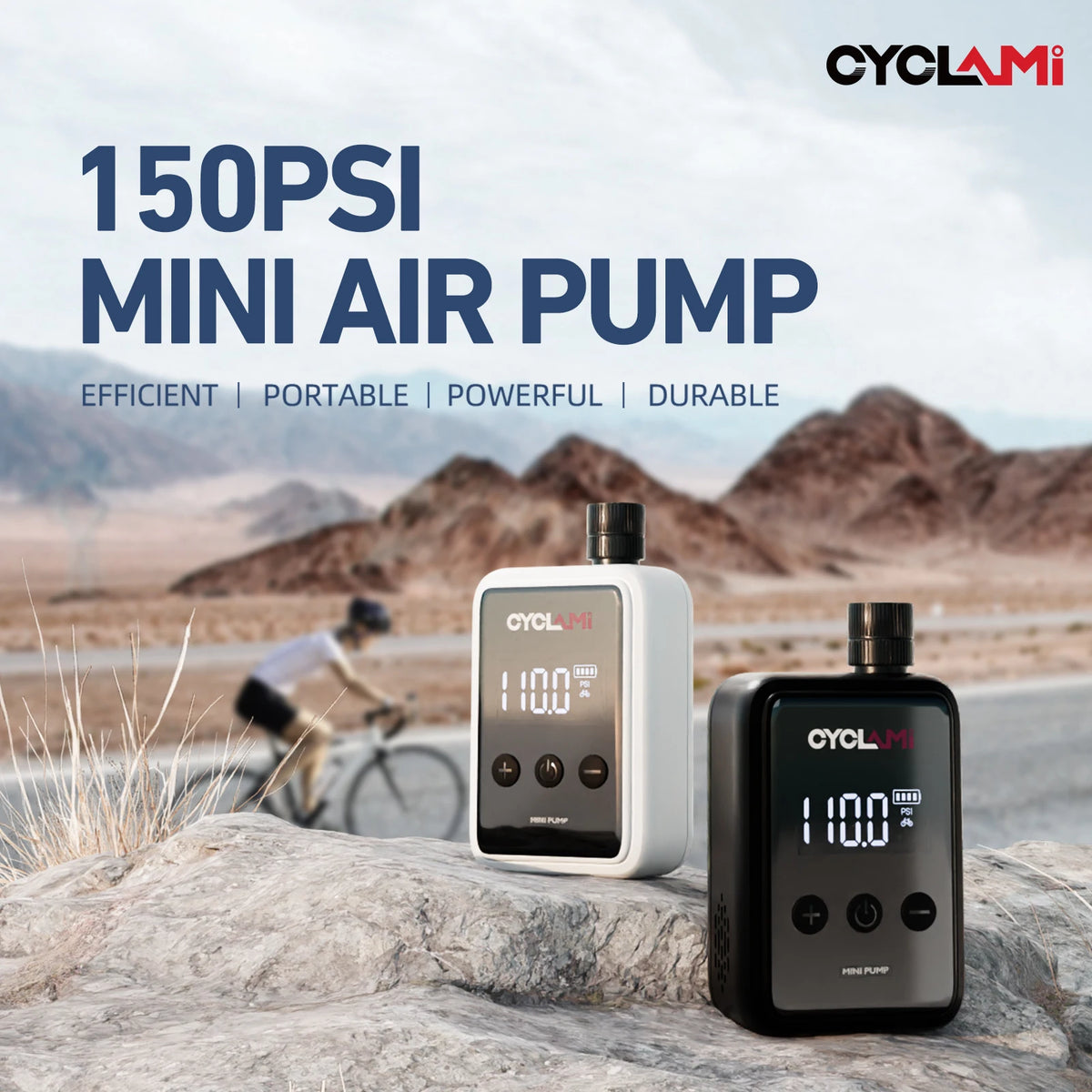 Portable Electric Bike Pump for Presta and Schrader Valves