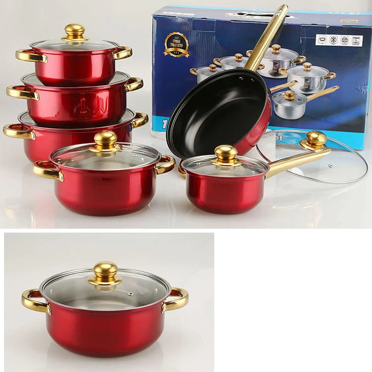 Stainless Steel Nonstick Cookware Set – Pots & Frying Pan