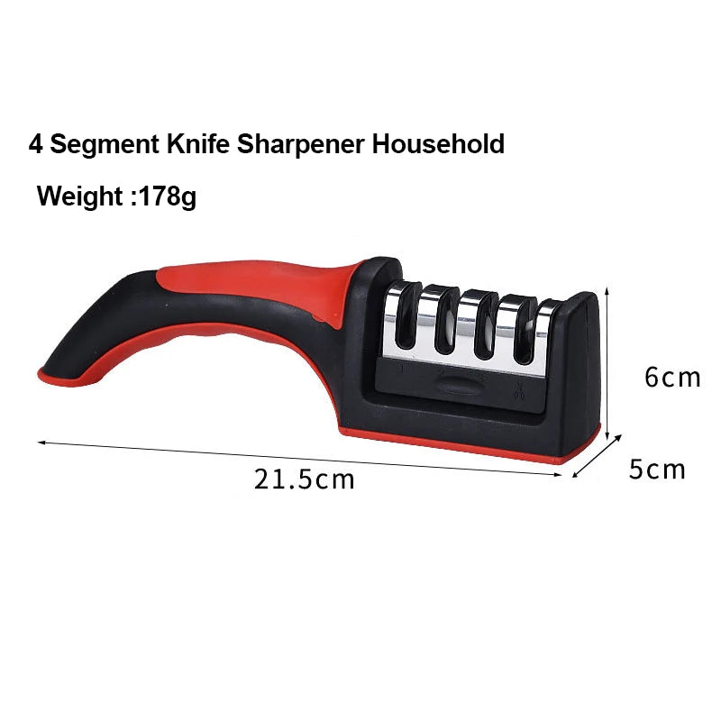 4-Segment Knife Sharpener — Multi-Functional Handheld Sharpening Stone