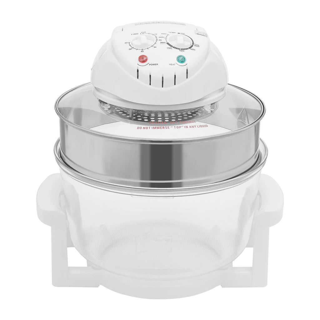 110V 17.96Qt Visual Air Fryer 1200-1400W 360° Hot Air Circulation Oil-Free Cooker with Grill Rack for Home Kitchen
