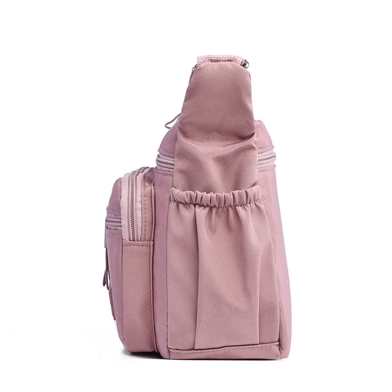 Fashion Women's Crossbody Bag Multi-Pockets High-Quality Waterproof Nylon Large Capacity Shoulder Messenger Handbag