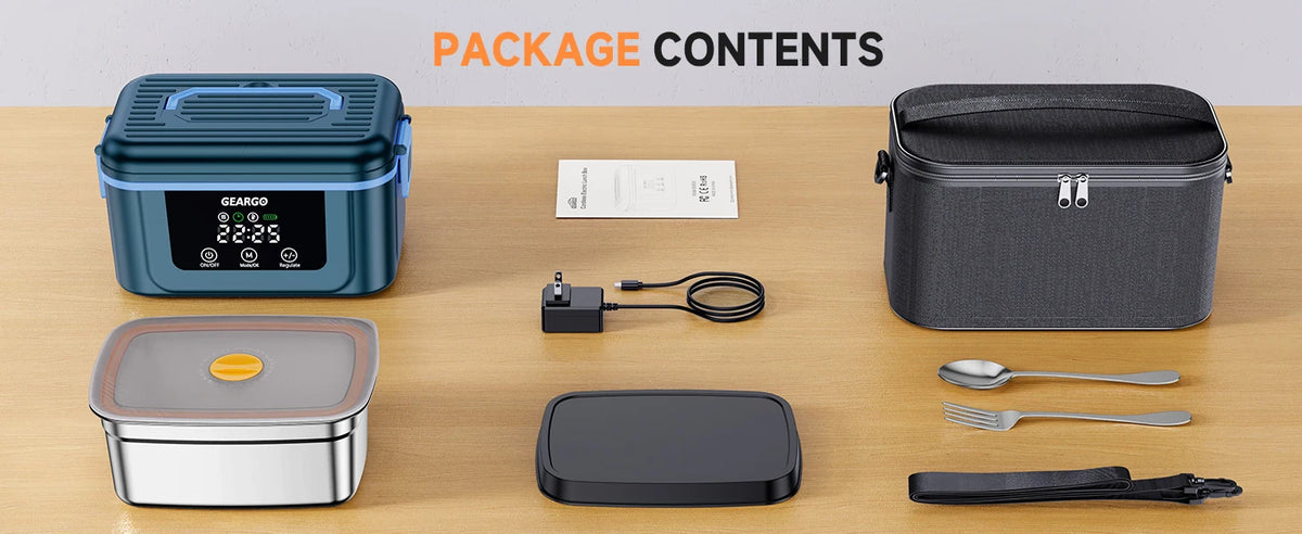 1.4L Cordless Electric Lunch Box – Rechargeable Food Warmer
