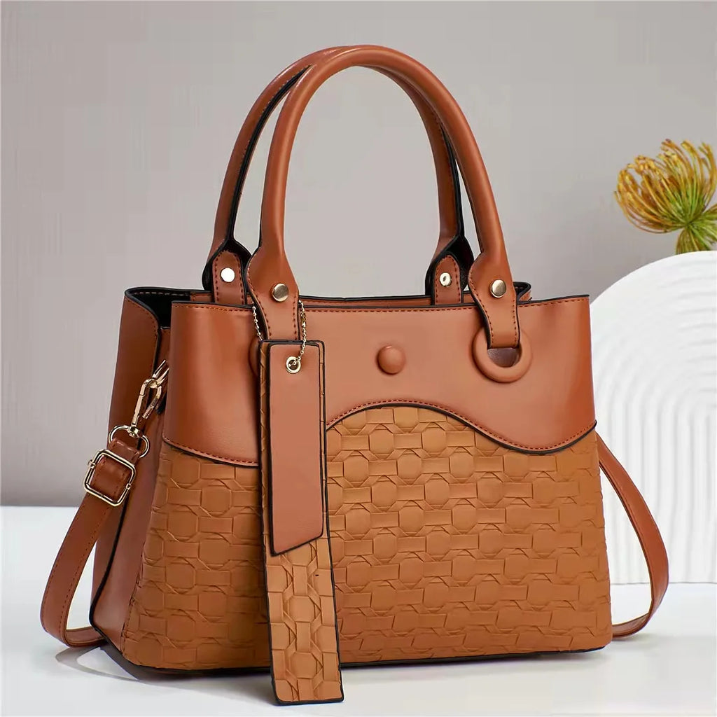 Fashion PU Leather Satchel Crossbody Shoulder Bag – Large Capacity Designer Messenger Handbag for Women