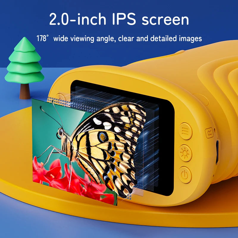 1000X Handheld Digital Microscope for Kids — 2" HD Screen, Rechargeable, Portable STEM Gift