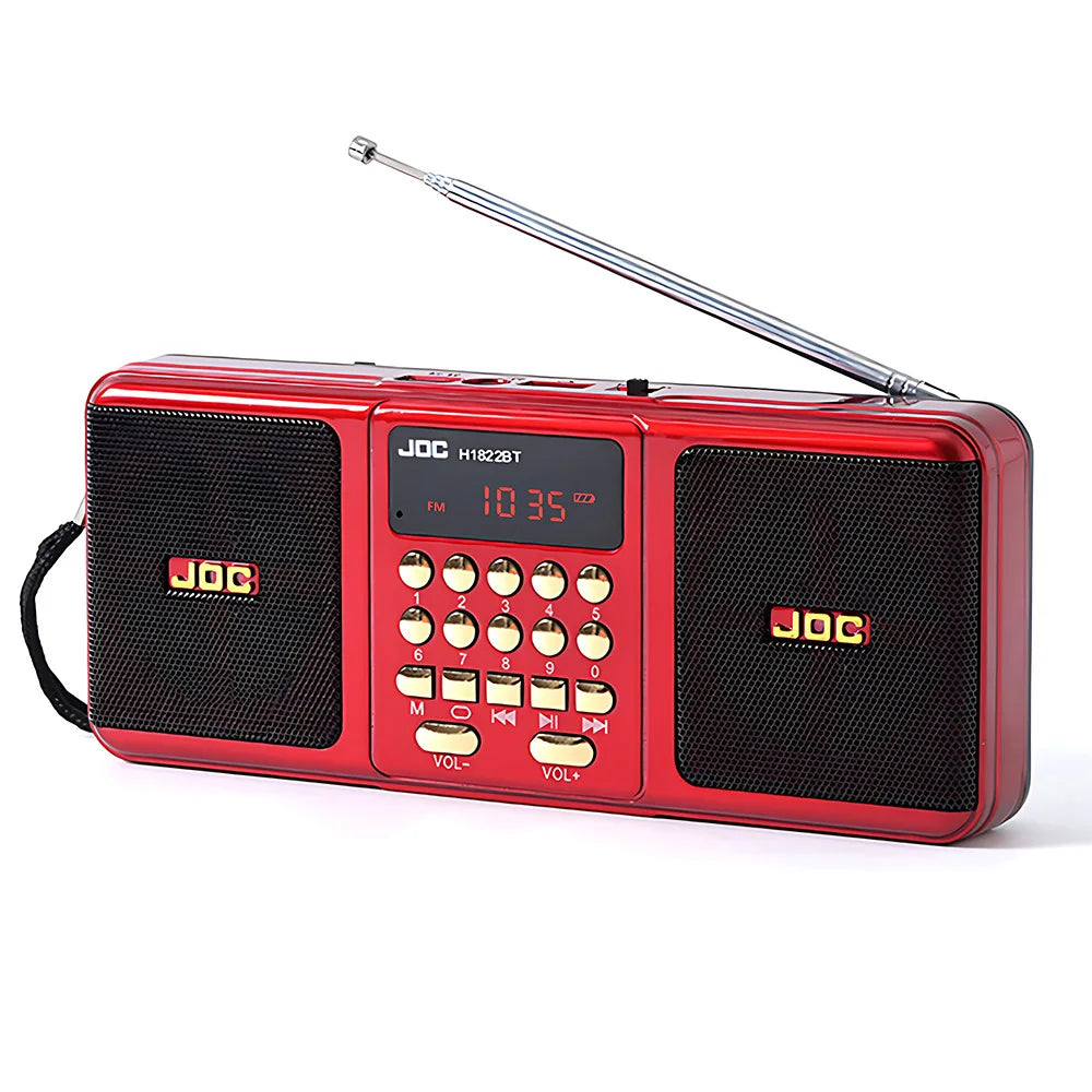 Portable Rechargeable FM Radio — Compact Digital Tuner with Built-In Speaker
