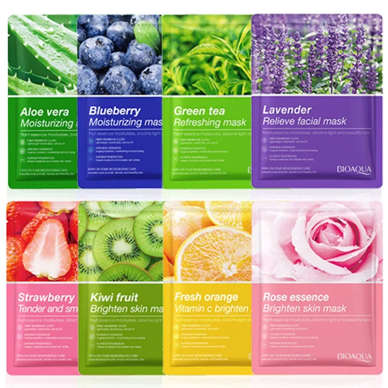 Natural Plant Face Masks — Moisturizing & Firming (8-Pack)