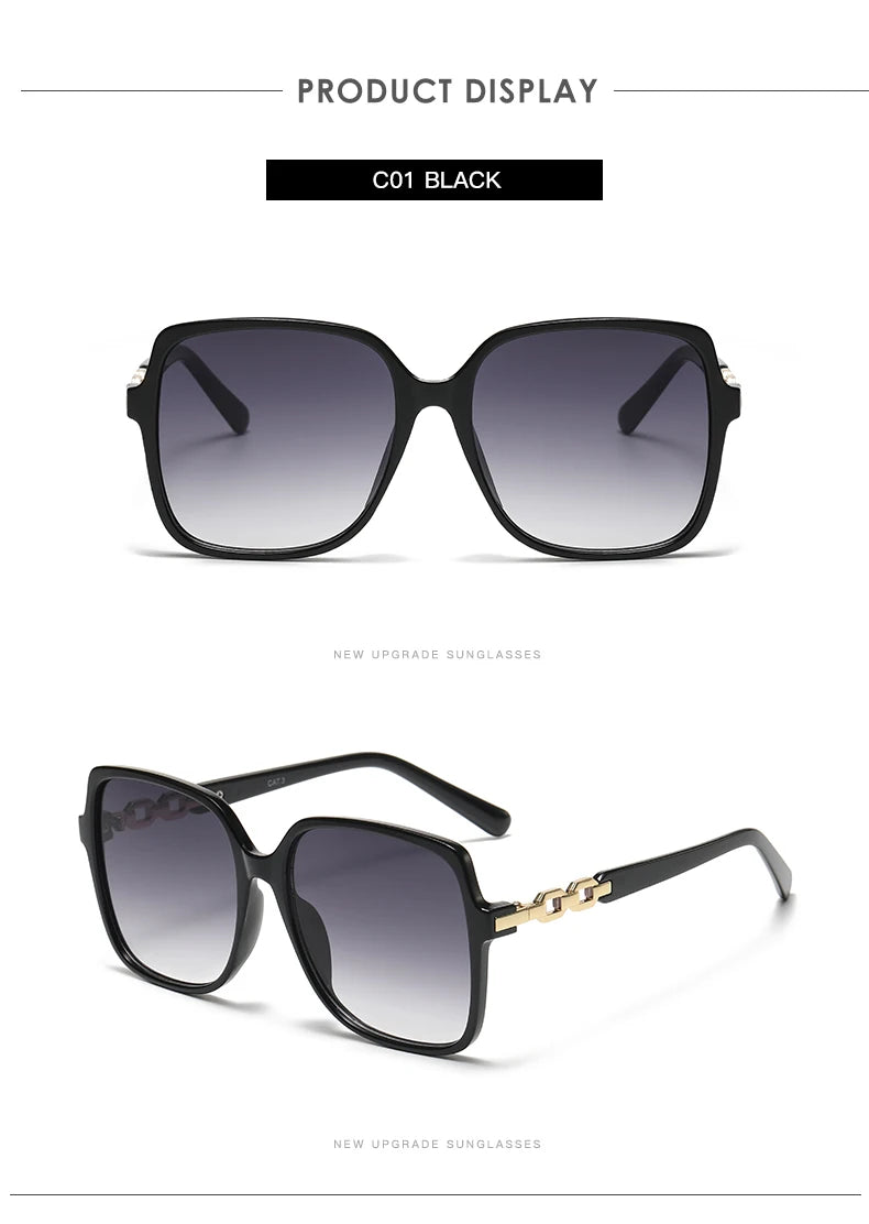 Women's Fashion Square Cycling Sunglasses | Big Frame Colorful Gradient Outdoor Shades