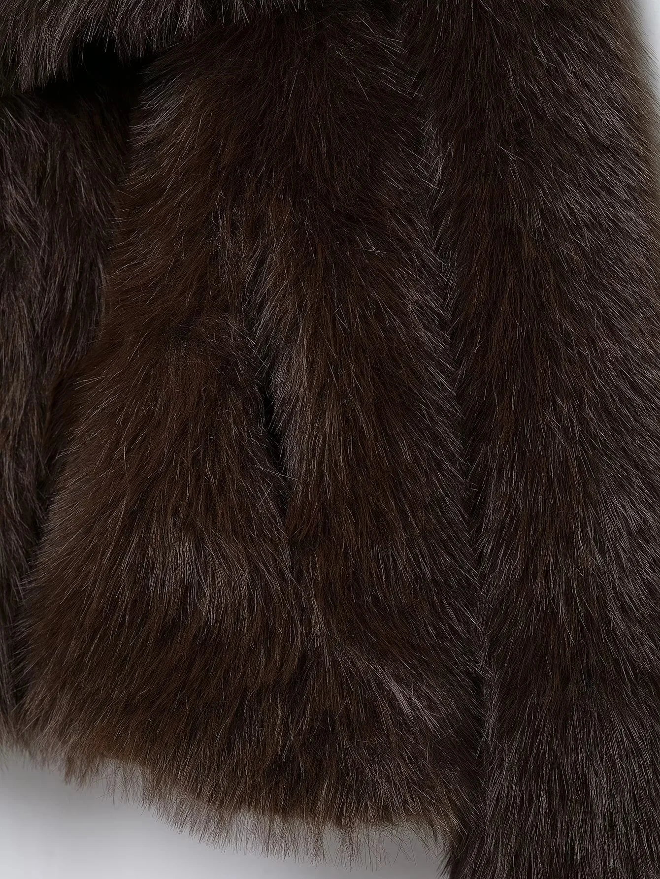 Women's Oversized Faux Fur Jacket – Single-Breasted Elegant Warm Coat