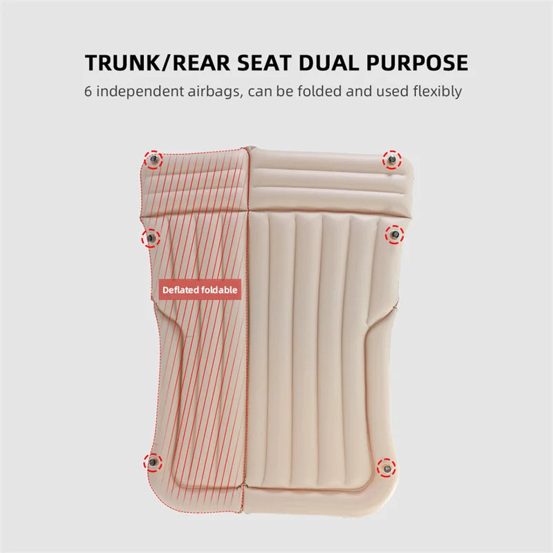 Car Air Inflatable Travel Mattress Bed — Universal Back Seat Camping Mat
