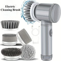 Cordless Spin Scrubber 5-in-1 – USB Rechargeable Electric Cleaning Brush for Bathroom, Kitchen & Tile