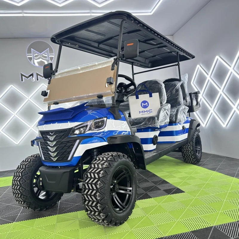 Grey Electric Golf Cart — 4 Seater 48V/60V/72V 5KW Street Legal Hunting Cart