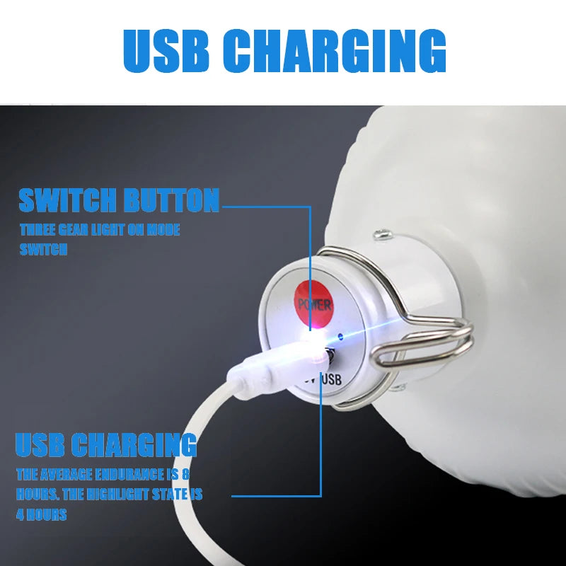 USB Rechargeable LED Emergency Lantern – Multifunctional Portable Camping Light for BBQ, Outdoor & Home