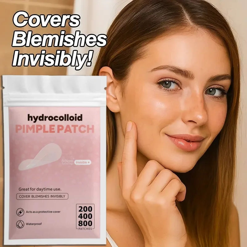 Clear Skin While You Sleep — Invisible Hydrocolloid Pimple Patches | 200/400/800pcs, Mixed Sizes, Deep-Cleansing, Gentle & Skin-Friendly