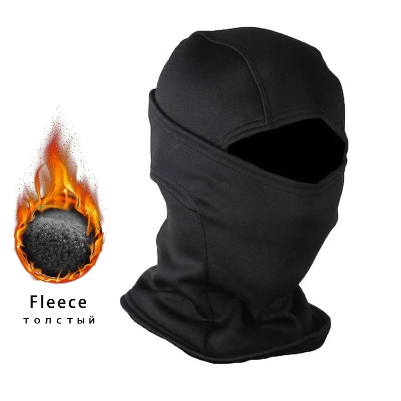 Camouflage Polar Fleece Full Face Cycling Balaclava — Windproof Winter Mask