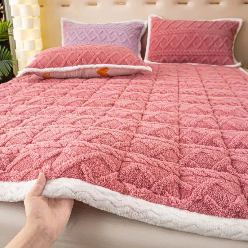 Thickened Warm Mattress Fitted Sheet – Non-Slip Elastic Band Mattress Cover, Multiple Sizes