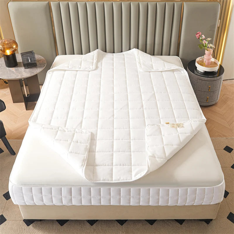 Six-Sided All-Inclusive Mattress Cover with Zipper – Thickened Quilted Protector, Custom Sizes