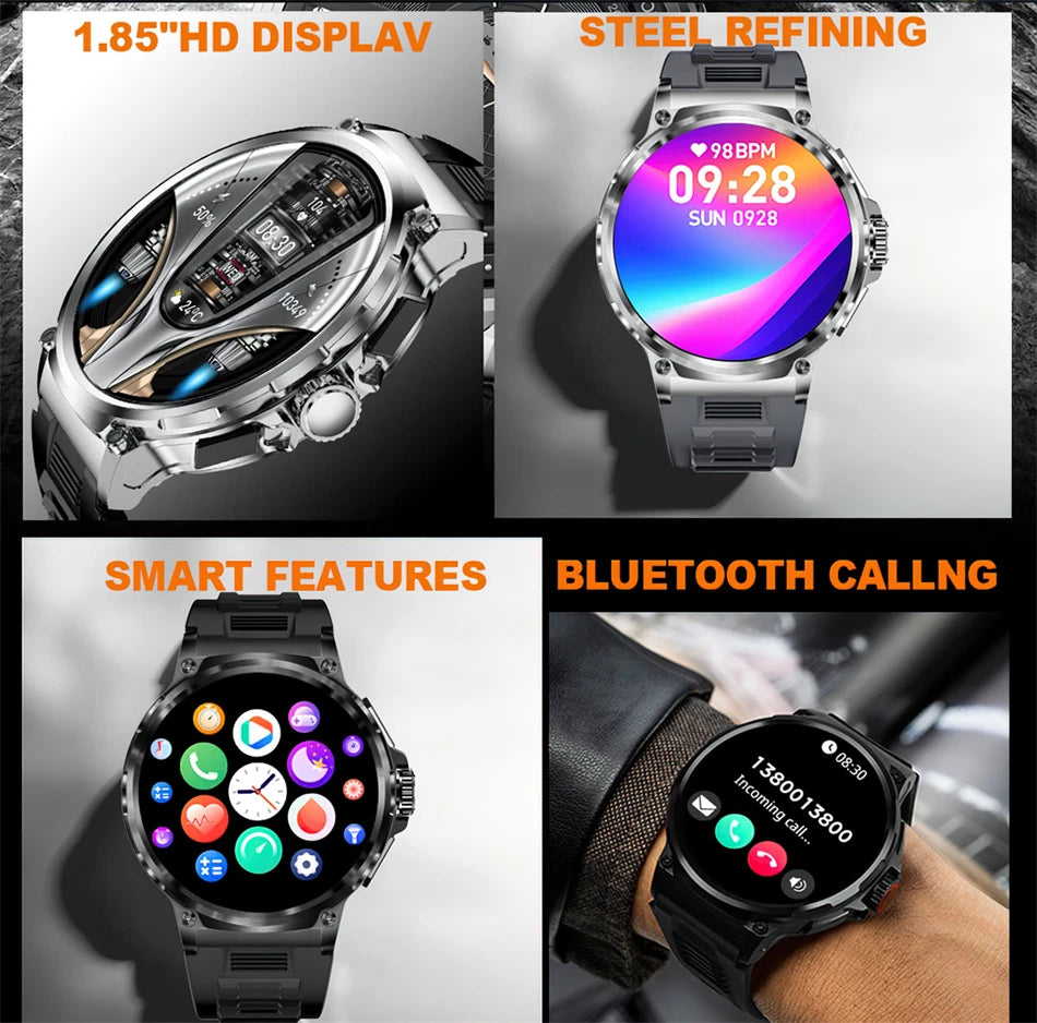 Men's GPS Smart Watch | 1.85" HD AMOLED 710mAh Bluetooth Call Sport Smartwatch for Android & iOS