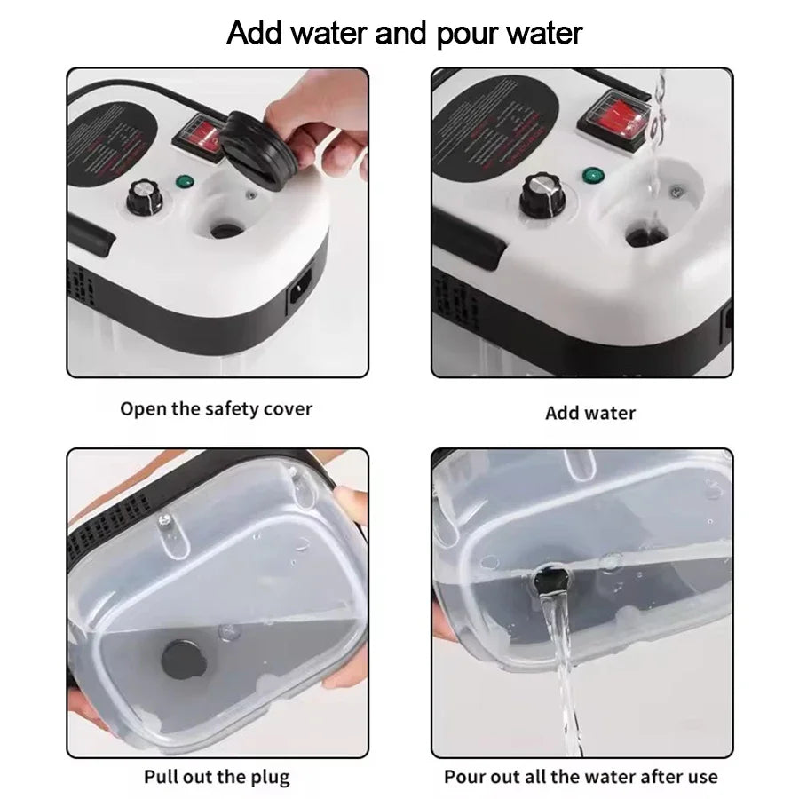 Portable Handheld Steam Cleaner — High-Temperature Pressurized Cleaning Machine with Brush Heads