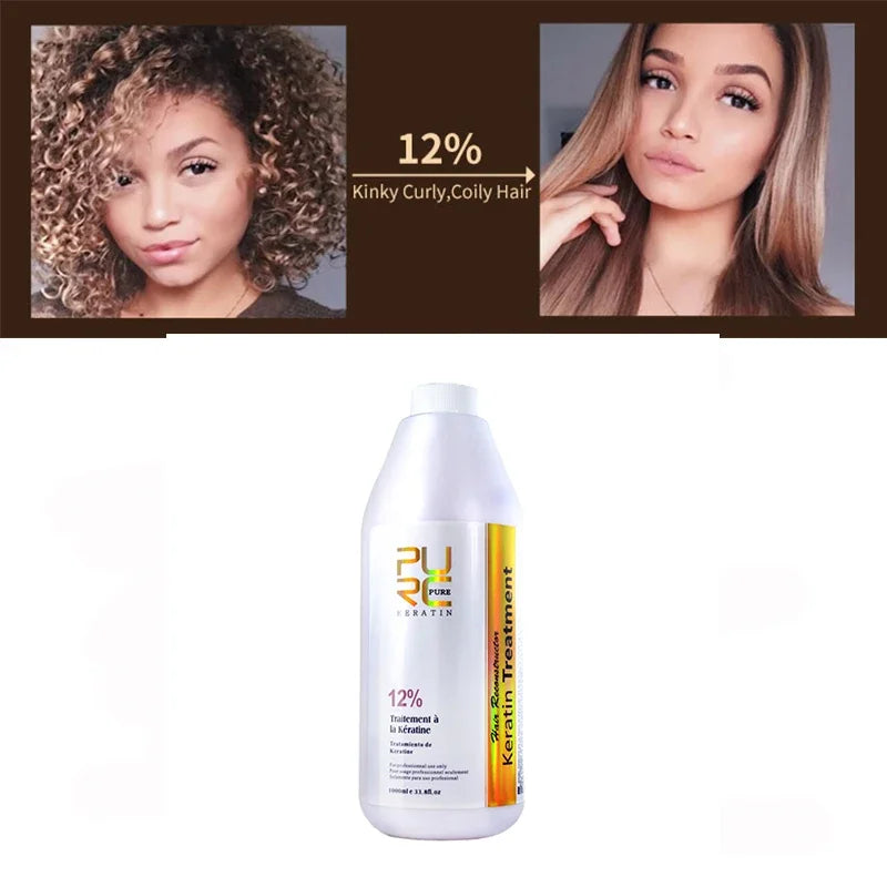 PURC Brazilian Keratin Hair Treatment — Professional Straightening for Curly Hair
