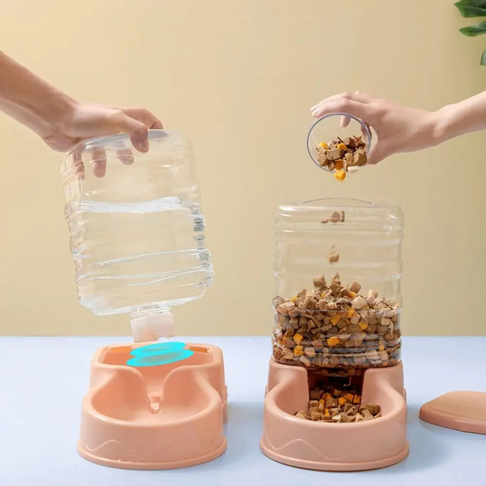 3.8L Automatic Pet Water Fountain & Food Dispenser